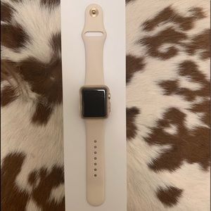 NEEDS BATTERY - gold apple watch series 1 38mm
